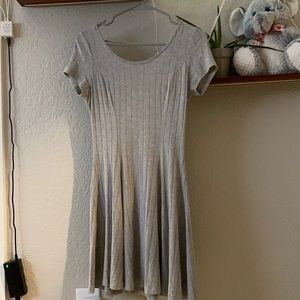 charlotte russe gray casual skater dress